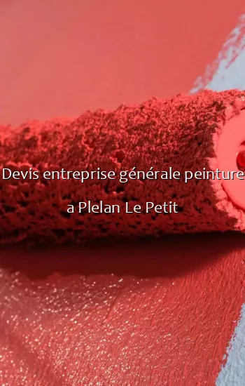Devis entreprise générale peinture a Plelan Le Petit