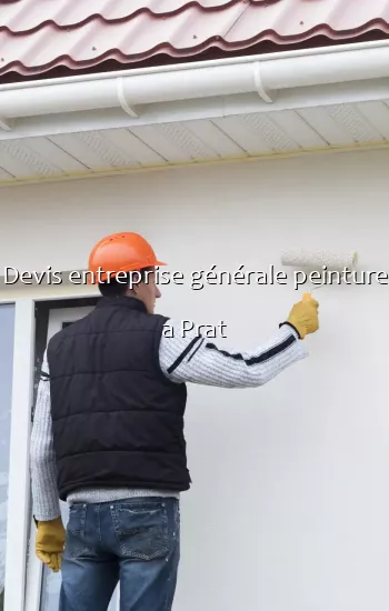 Devis entreprise générale peinture a Prat