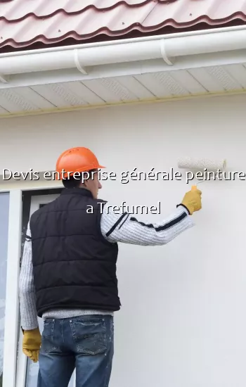 Devis entreprise générale peinture a Trefumel