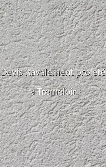 Devis Ravalement projeté a Tremeloir